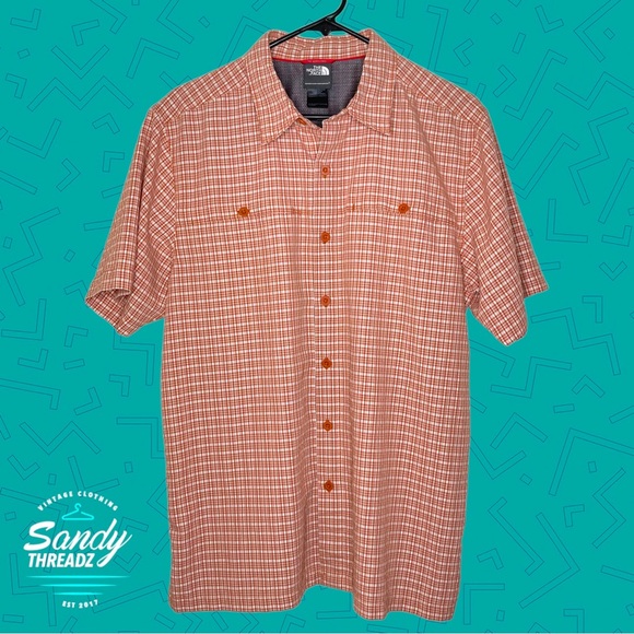 The North Face short sleeve button up shirt plaid Hawaiian - Picture 3 of 8